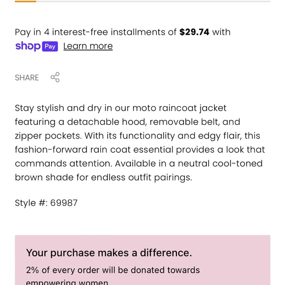 Avec les Filles BELTED MOTO TRENCH RAINCOAT dark green size XS - Picture 3 of 14